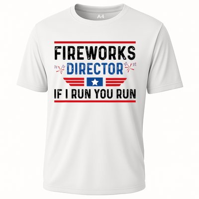 Fireworks Director If I Run You Run 4th Of July Cooling Performance Crew T-Shirt