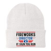 Fireworks Director If I Run You Run 4th Of July Knit Cap Winter Beanie