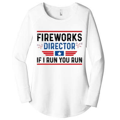 Fireworks Director If I Run You Run 4th Of July Women's Perfect Tri Tunic Long Sleeve Shirt