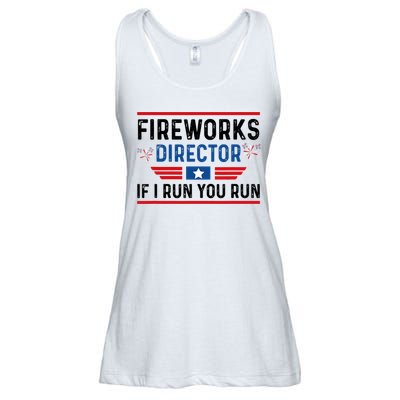 Fireworks Director If I Run You Run 4th Of July Ladies Essential Flowy Tank