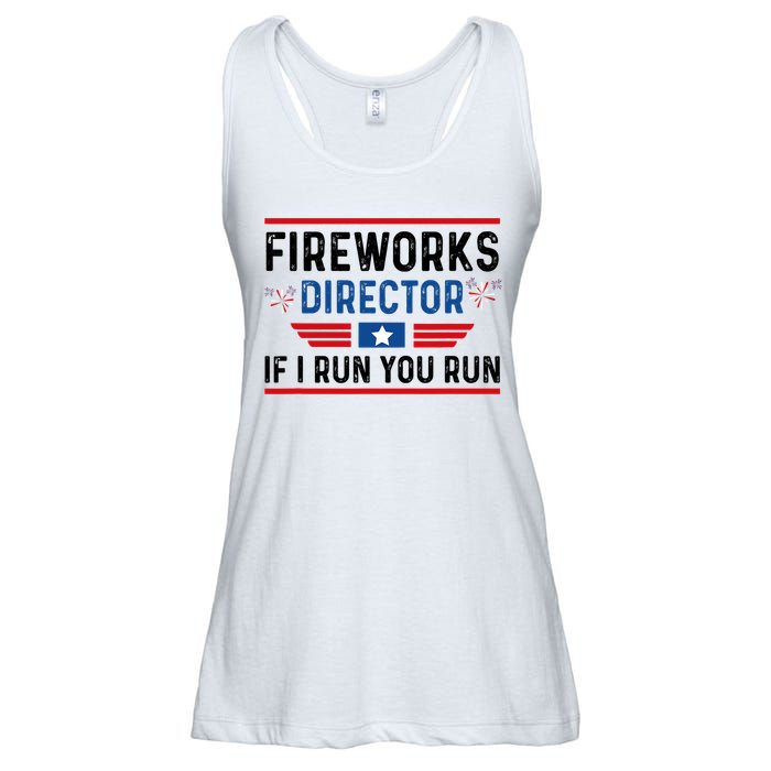 Fireworks Director If I Run You Run 4th Of July Ladies Essential Flowy Tank