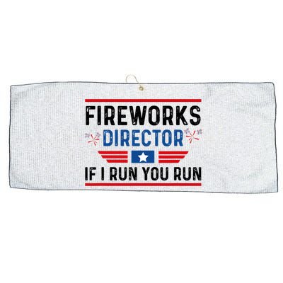 Fireworks Director If I Run You Run 4th Of July Large Microfiber Waffle Golf Towel