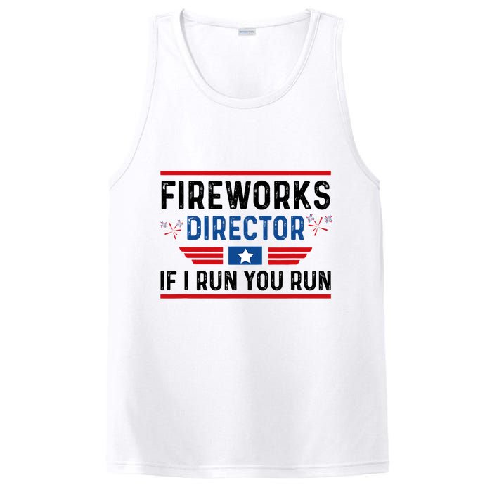 Fireworks Director If I Run You Run 4th Of July PosiCharge Competitor Tank