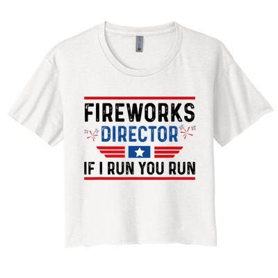 Fireworks Director If I Run You Run 4th Of July Crop Top