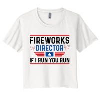 Fireworks Director If I Run You Run 4th Of July Crop Top