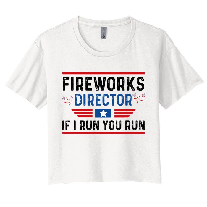 Fireworks Director If I Run You Run 4th Of July Crop Top