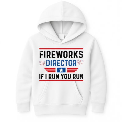 Fireworks Director If I Run You Run 4th Of July Kids Hoodie