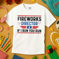 Fireworks Director If I Run You Run 4th Of July Kids T-Shirt