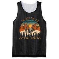 Funny Design IM Not Big On Social Graces Love Country Music Mesh Reversible Basketball Jersey Tank