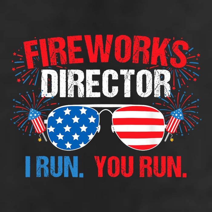 Fireworks Director I run. You run. 4th of July Garment-Dyed Fleece Hoodie