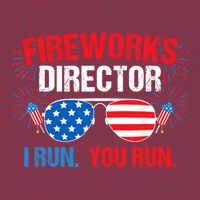 Fireworks Director I run. You run. 4th of July 16oz Travel Tumbler