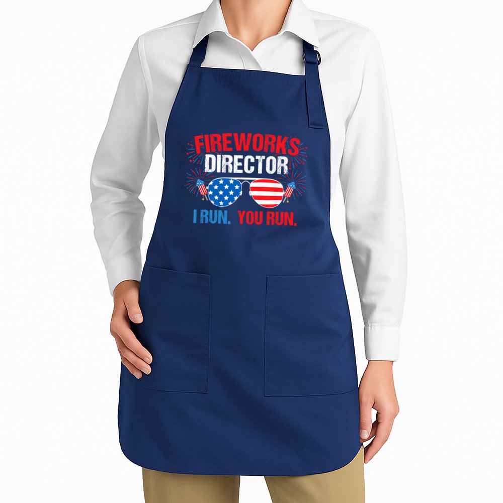Fireworks Director I run. You run. 4th of July Apron