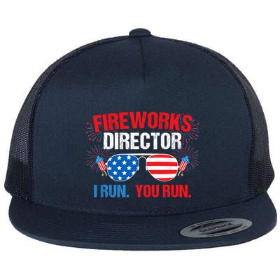 Fireworks Director I run. You run. 4th of July Flatbill Hat