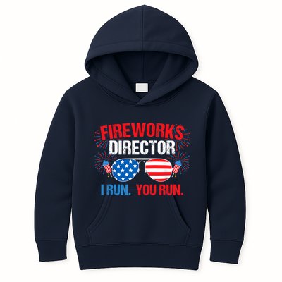 Fireworks Director I run. You run. 4th of July Kids Hoodie