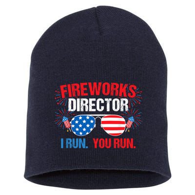 Fireworks Director I run. You run. 4th of July Short Acrylic Beanie