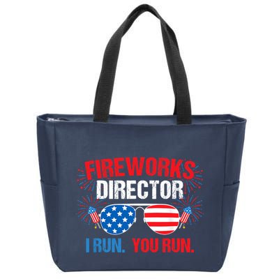 Fireworks Director I run. You run. 4th of July Zip Tote Bag