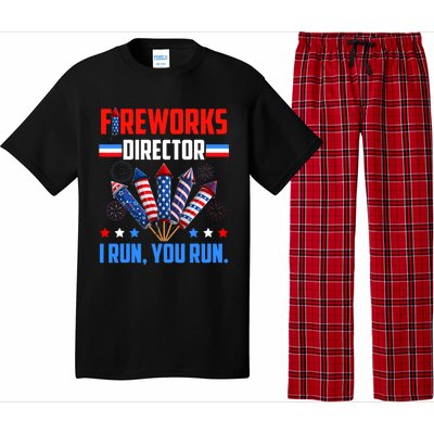 Fireworks Director If I Run You Run 4th Of July Patriotic Pajama Set