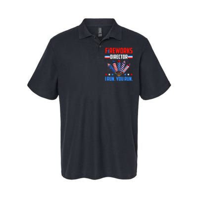 Fireworks Director If I Run You Run 4th Of July Patriotic Softstyle Adult Sport Polo