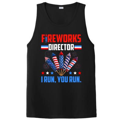 Fireworks Director If I Run You Run 4th Of July Patriotic PosiCharge Competitor Tank