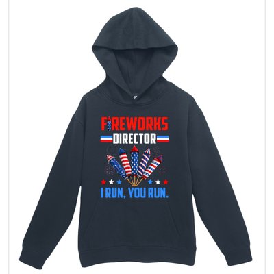 Fireworks Director If I Run You Run 4th Of July Patriotic Urban Pullover Hoodie