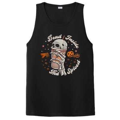 Funny Dead Inside But Spiced Skeletons Cup Spooky Halloween Gift PosiCharge Competitor Tank