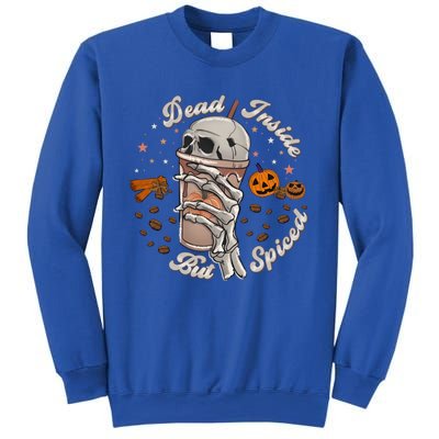 Funny Dead Inside But Spiced Skeletons Cup Spooky Halloween Gift Sweatshirt