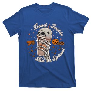 Funny Dead Inside But Spiced Skeletons Cup Spooky Halloween Gift T-Shirt