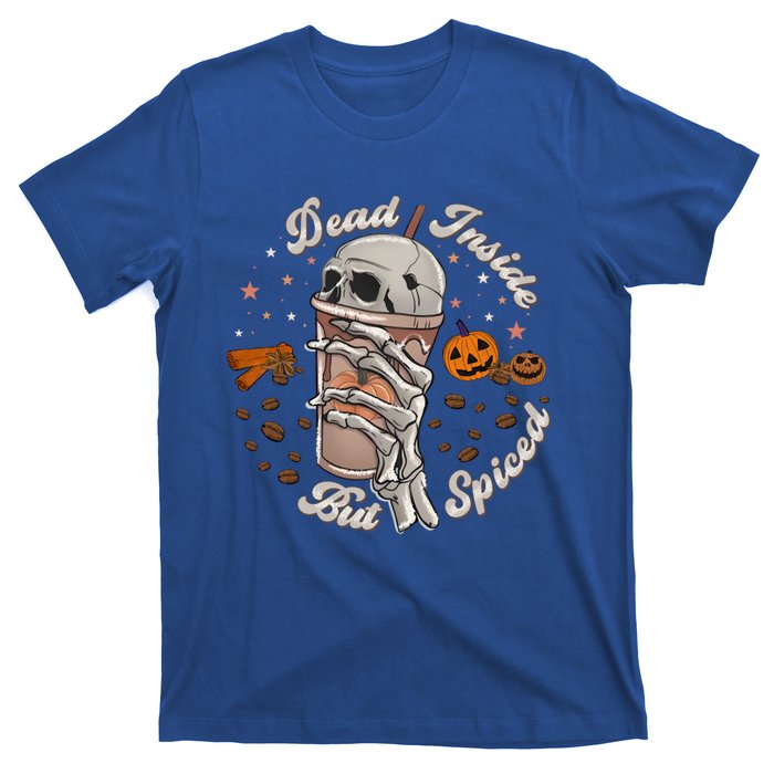 Funny Dead Inside But Spiced Skeletons Cup Spooky Halloween Gift T-Shirt