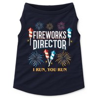 Fireworks Director I Run You Run Funny Doggie Tank