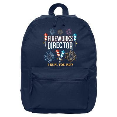 Fireworks Director I Run You Run Funny 16 in Basic Backpack