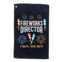 Fireworks Director I Run You Run Funny Golf Towel