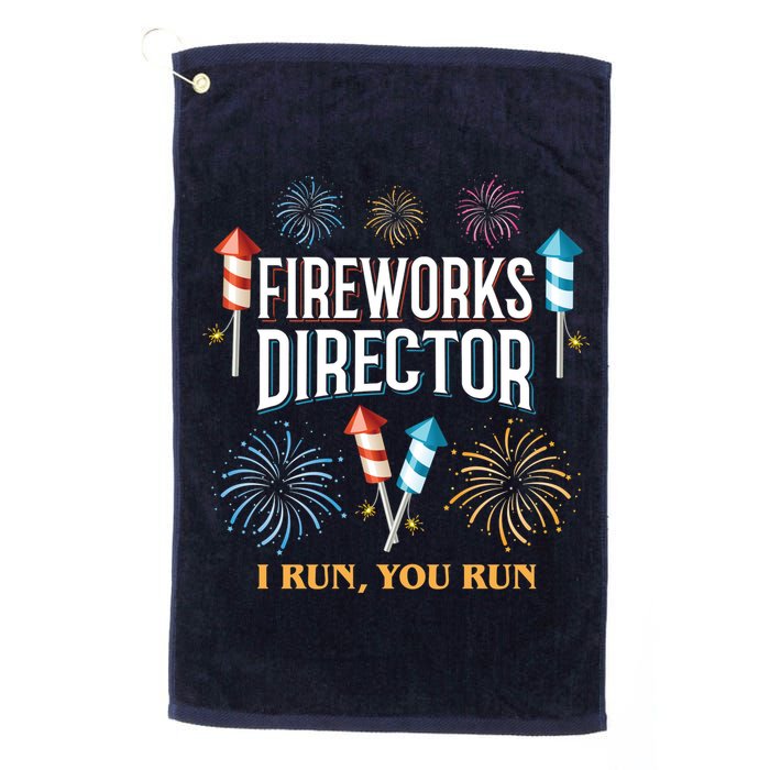 Fireworks Director I Run You Run Funny Golf Towel