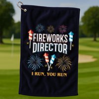 Fireworks Director I Run You Run Funny Golf Towel