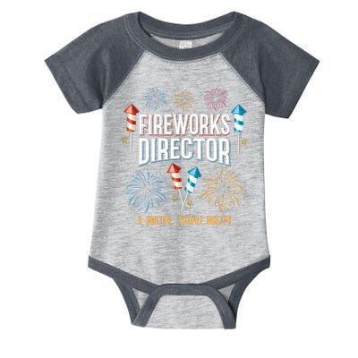 Fireworks Director I Run You Run Funny Infant Baby Jersey Bodysuit