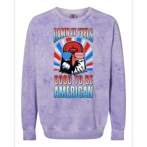 Funny Damn It Feels Good To Be American Eagle 4th Of July Colorblast Crewneck Sweatshirt