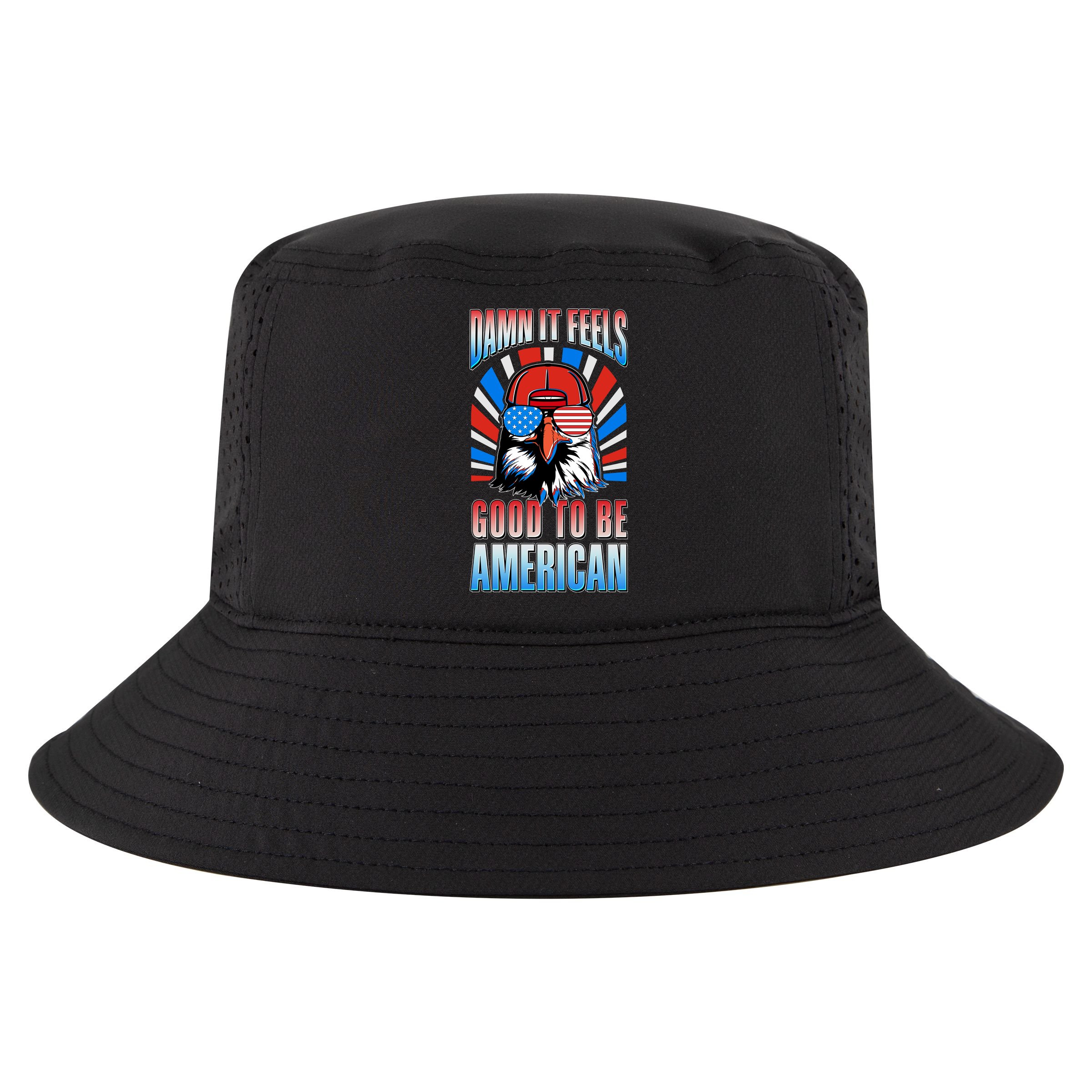 Funny Damn It Feels Good To Be American Eagle 4th Of July Cool Comfort Performance Bucket Hat