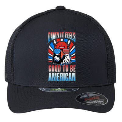 Funny Damn It Feels Good To Be American Eagle 4th Of July Flexfit Unipanel Trucker Cap