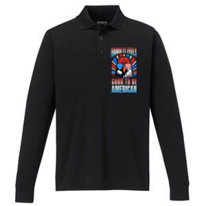 Funny Damn It Feels Good To Be American Eagle 4th Of July Performance Long Sleeve Polo