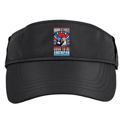Funny Damn It Feels Good To Be American Eagle 4th Of July Adult Drive Performance Visor