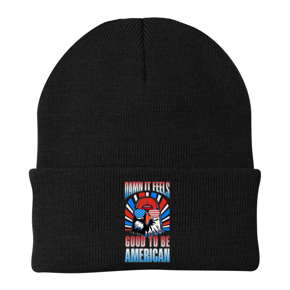 Funny Damn It Feels Good To Be American Eagle 4th Of July Beanie
