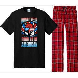 Funny Damn It Feels Good To Be American Eagle 4th Of July Pajama Set