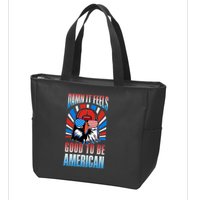Funny Damn It Feels Good To Be American Eagle 4th Of July Zip Tote Bag