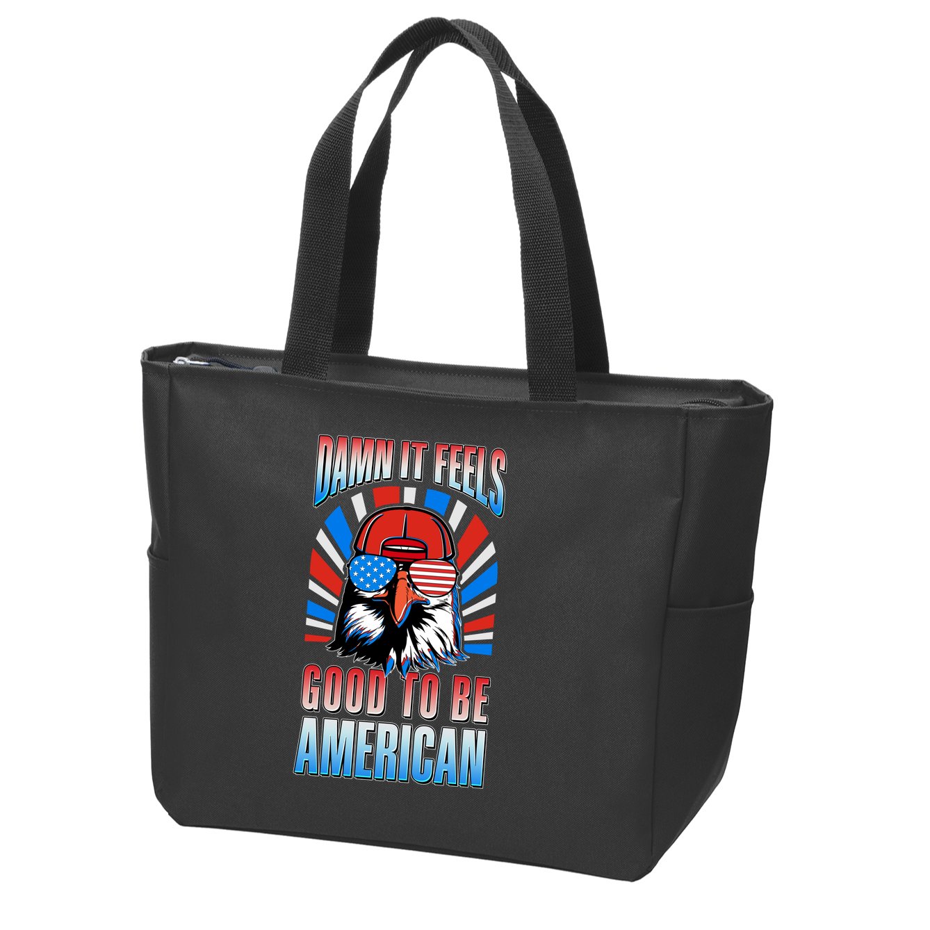 Funny Damn It Feels Good To Be American Eagle 4th Of July Zip Tote Bag