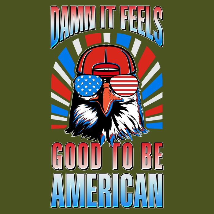 Funny Damn It Feels Good To Be American Eagle 4th Of July Short Acrylic Beanie