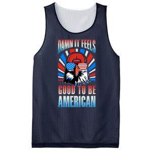 Funny Damn It Feels Good To Be American Eagle 4th Of July Mesh Reversible Basketball Jersey Tank