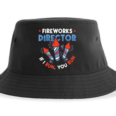 Fireworks Director If I Run You Run Pyrotechnician Sustainable Bucket Hat