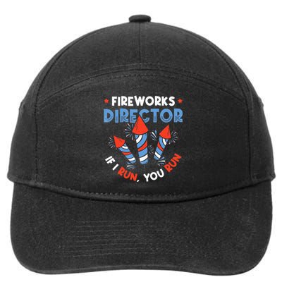 Fireworks Director If I Run You Run Pyrotechnician 7-Panel Snapback Hat