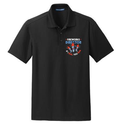Fireworks Director If I Run You Run Pyrotechnician Dry Zone Grid Polo