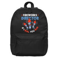 Fireworks Director If I Run You Run Pyrotechnician 16 in Basic Backpack