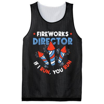 Fireworks Director If I Run You Run Pyrotechnician Mesh Reversible Basketball Jersey Tank